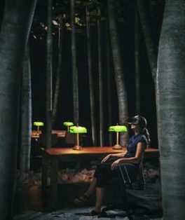 Biblioteca à noite Sesc RJ