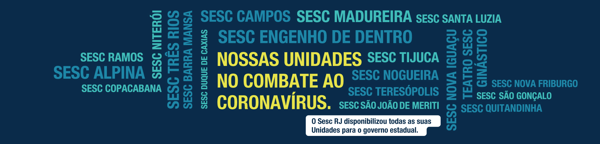 Sesc RJ cede suas unidades ao Governo do Estado para o combate ao novo coronavírus