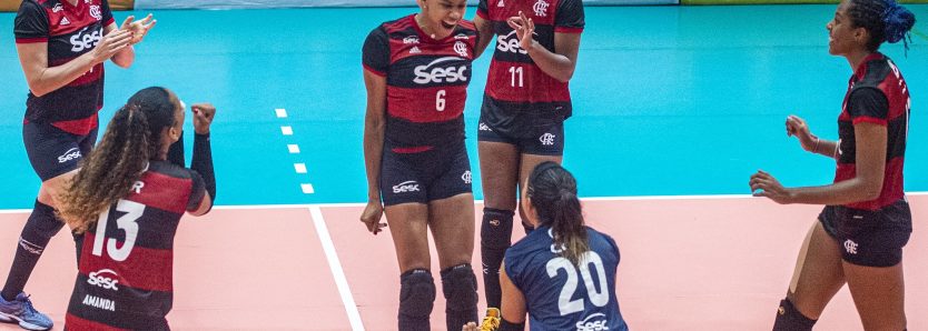 Sesc RJ Flamengo faz grande partida e vence o Dentil Praia Clube pela Superliga feminina de vôlei